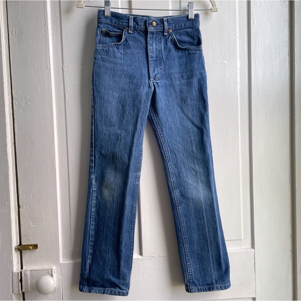 Vintage 80s Lee Riders Striped Denim Boys Jeans